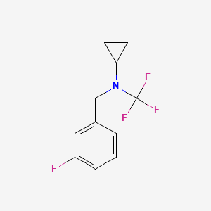 molecular formula C11H11F4N B13970017 N-(3-fluorobenzyl)-N-(trifluoromethyl)cyclopropanamine 