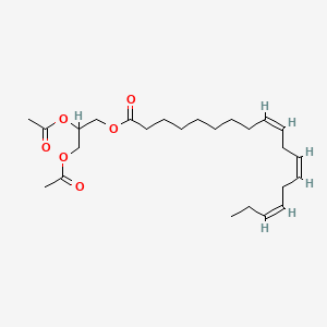 molecular formula C25H40O6 B13970070 Glyceryl diacetate 1-linolenate CAS No. 55320-02-0