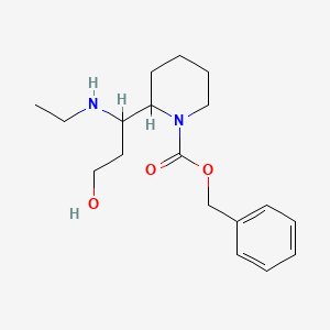 Benzyl 2-(1-(ethylamino)-3-hydroxypropyl)piperidine-1-carboxylate