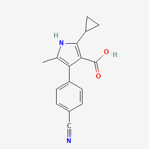 4-(4-Cyanophenyl)-2-cyclopropyl-5-methyl-1h-pyrrole-3-carboxylic acid