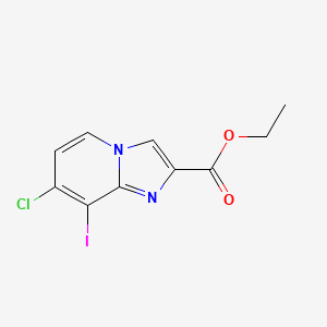 molecular formula C10H8ClIN2O2 B1397020 Ethyl 7-chloro-8-iodoimidazo[1,2-a]pyridine-2-carboxylate CAS No. 1331823-97-2