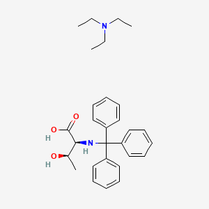 molecular formula C29H38N2O3 B1397024 Trt-L-thr-OH tea CAS No. 80514-76-7
