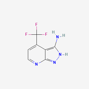 molecular formula C7H5F3N4 B1397040 4-(trifluoromethyl)-1H-pyrazolo[3,4-b]pyridin-3-amine CAS No. 1211579-79-1