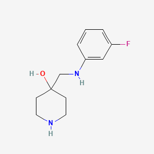 molecular formula C12H17FN2O B1397045 4-{[(3-Fluorophenyl)amino]methyl}piperidin-4-ol CAS No. 1315577-18-4