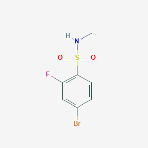 molecular formula C7H7BrFNO2S B1397054 4-溴-2-氟-N-甲基苯磺酰胺 CAS No. 749928-85-6