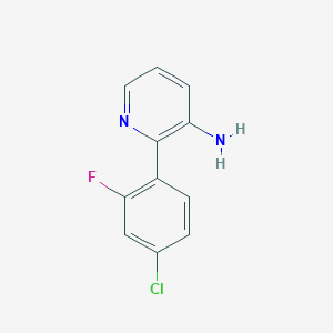 molecular formula C11H8ClFN2 B1397055 2-(4-Chloro-2-fluorophenyl)pyridin-3-amine CAS No. 1276041-23-6
