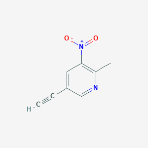 molecular formula C8H6N2O2 B1397063 5-Ethynyl-2-methyl-3-nitropyridine CAS No. 1228962-70-6