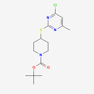 4-(4-Chloro-6-methyl-pyrimidin-2-ylsulfanyl)-piperidine-1-carboxylic acid tert-butyl ester