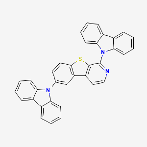 molecular formula C35H21N3S B1397064 1,6-Di(9H-carbazol-9-yl)[1]-benzothieno[2,3-c]pyridine CAS No. 1235872-83-9