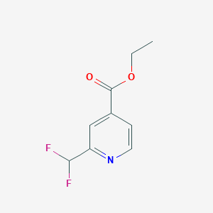 molecular formula C9H9F2NO2 B1397076 2-(二氟甲基)吡啶-4-羧酸乙酯 CAS No. 1192539-75-5