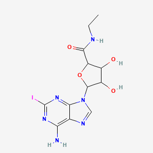 5-(6-amino-2-iodopurin-9-yl)-N-ethyl-3,4-dihydroxyoxolane-2-carboxamide