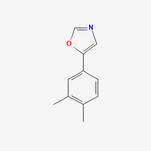 molecular formula C11H11NO B1397094 5-(3,4-二甲基苯基)-1,3-噁唑 CAS No. 1378416-66-0
