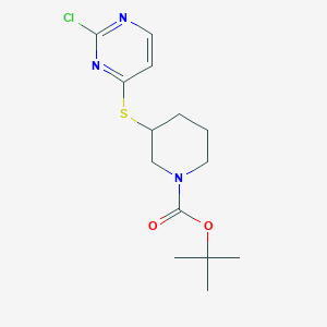 3-(2-Chloro-pyrimidin-4-ylsulfanyl)-piperidine-1-carboxylic acid tert-butyl ester