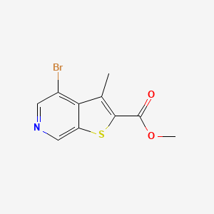 molecular formula C10H8BrNO2S B1397103 4-溴-3-甲基噻吩并[2,3-C]吡啶-2-甲酸甲酯 CAS No. 870244-28-3