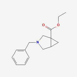 molecular formula C15H19NO2 B1397106 Ethyl 3-benzyl-3-azabicyclo[3.1.0]hexane-1-carboxylate CAS No. 63618-07-5
