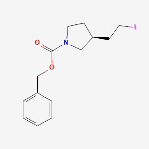 (S)-benzyl 3-(2-iodoethyl)pyrrolidine-1-carboxylate