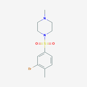 molecular formula C12H17BrN2O2S B1397107 1-((3-Bromo-4-methylphenyl)sulfonyl)-4-methylpiperazine CAS No. 1240287-96-0