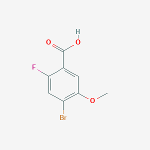 molecular formula C8H6BrFO3 B1397112 4-Bromo-2-fluoro-5-methoxybenzoic acid CAS No. 1620677-51-1