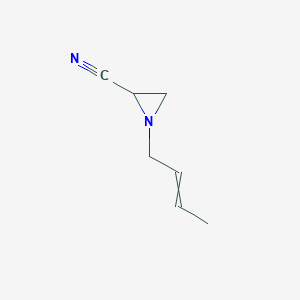 1-(But-2-en-1-yl)aziridine-2-carbonitrile