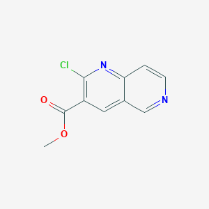 molecular formula C10H7ClN2O2 B13971138 Methyl 2-chloro-1,6-naphthyridine-3-carboxylate 