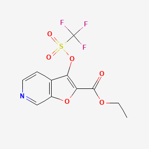 Ethyl 3-(((trifluoromethyl)sulfonyl)oxy)furo[2,3-c]pyridine-2-carboxylate