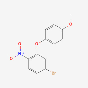 molecular formula C13H10BrNO4 B1397116 4-Bromo-2-(4-methoxy-phenoxy)nitrobenzene CAS No. 1299465-82-9