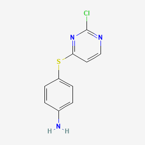 molecular formula C10H8ClN3S B1397120 4-(2-Chloropyrimidin-4-ylthio)benzenamine CAS No. 1042129-34-9