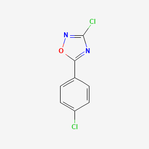 molecular formula C8H4Cl2N2O B13971217 3-Chloro-5-(4-chlorophenyl)-1,2,4-oxadiazole 