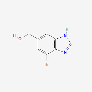 molecular formula C8H7BrN2O B13971225 7-Bromo-1H-benzimidazole-5-methanol 