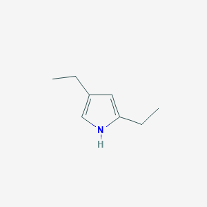 molecular formula C8H13N B13971242 1H-Pyrrole, 2,4-diethyl- CAS No. 90154-78-2