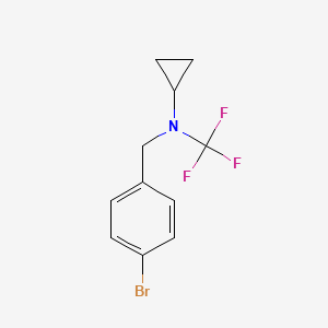 molecular formula C11H11BrF3N B13971301 N-(4-bromobenzyl)-N-(trifluoromethyl)cyclopropanamine 