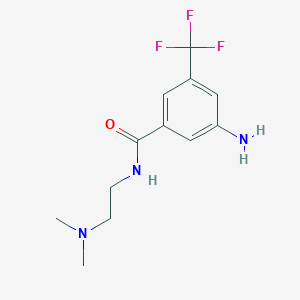 molecular formula C12H16F3N3O B13971344 3-Amino-n-(2-(dimethylamino)ethyl)-5-(trifluoromethyl)benzamide 