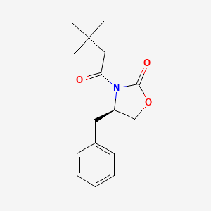 molecular formula C16H21NO3 B1397135 (R)-4-Benzyl-3-(3,3-dimethylbutyryl)oxazolidin-2-one CAS No. 880870-17-7