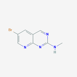 molecular formula C8H7BrN4 B1397136 6-溴-N-甲基吡啶并[2,3-d]嘧啶-2-胺 CAS No. 882670-90-8