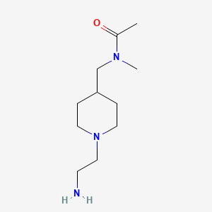 molecular formula C11H23N3O B13971374 N-[1-(2-Amino-ethyl)-piperidin-4-ylmethyl]-N-methyl-acetamide 