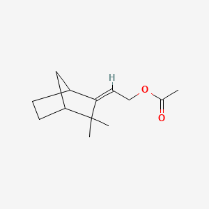 molecular formula C13H20O2 B13971415 2-(2,2-Dimethyl-3-norbornylidene)ethyl acetate CAS No. 58437-69-7