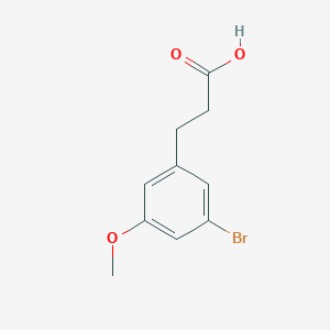 molecular formula C10H11BrO3 B1397143 3-(3-Bromo-5-methoxyphenyl)propanoic acid CAS No. 881190-50-7