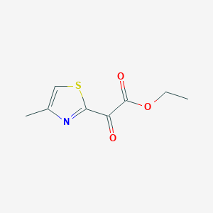 molecular formula C8H9NO3S B13971434 Ethyl 2-(4-methylthiazol-2-yl)-2-oxoacetate CAS No. 51221-41-1