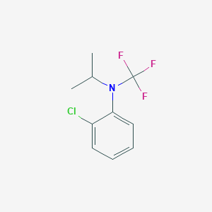 molecular formula C10H11ClF3N B13971451 2-chloro-N-isopropyl-N-(trifluoromethyl)aniline 