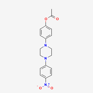 4-(4-(4-Nitrophenyl)piperazin-1-yl)phenyl acetate