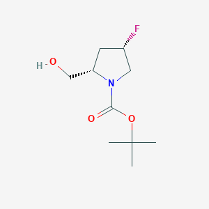 molecular formula C10H18FNO3 B1397153 (2S,4S)-1-(tert-Butoxycarbonyl)-4-fluoro-2-hydroxymethylpyrrolidine CAS No. 317356-27-7