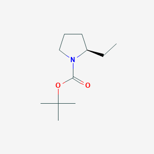 molecular formula C11H21NO2 B1397154 (R)-叔丁基2-乙基吡咯烷-1-羧酸酯 CAS No. 876617-06-0