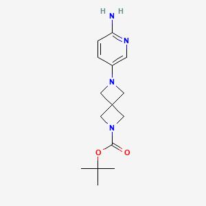 Tert-butyl 6-(6-aminopyridin-3-yl)-2,6-diazaspiro[3.3]heptane-2-carboxylate