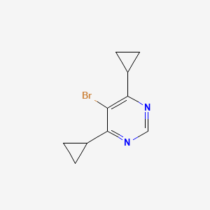 molecular formula C10H11BrN2 B13971576 5-Bromo-4,6-dicyclopropylpyrimidine 