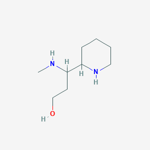 3-(Methylamino)-3-(piperidin-2-yl)propan-1-ol