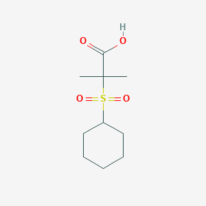 molecular formula C10H18O4S B1397161 2-Cyclohexanesulfonyl-2-methyl-propionic acid CAS No. 1017539-76-2
