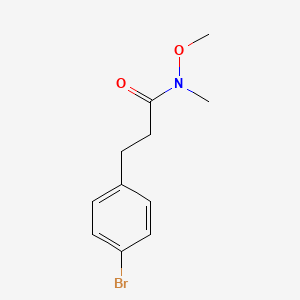 molecular formula C11H14BrNO2 B1397162 3-(4-Bromophenyl)-N-methoxy-N-methylpropanamide CAS No. 259099-03-1