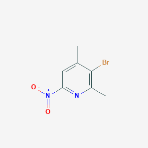 molecular formula C7H7BrN2O2 B13971625 3-Bromo-2,4-dimethyl-6-nitropyridine 