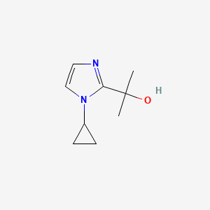 molecular formula C9H14N2O B13971632 2-(1-cyclopropyl-1H-imidazol-2-yl)propan-2-ol 