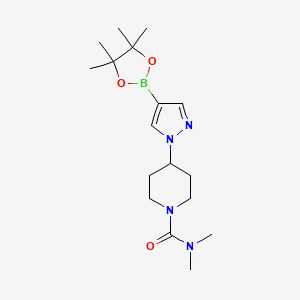 N,N-Dimethyl-4-(4-(4,4,5,5-tetramethyl-1,3,2-dioxaborolan-2-yl)-1H-pyrazol-1-yl)piperidine-1-carboxamide